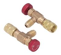 Respicefinem 2PCS R410A Refrigeration Control Valve Adapter with 1/4SAE Male and 5/16SAE Female Threads for HVAC AC Refrigerant Charging