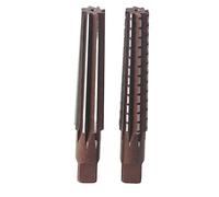 Respicefinem 2PCS Rough Fine Morse Taper Reamer High Carbon Steel Straight Shank Hand Reamer for Metalworking, MT1# MT2# MT3# MT4# MT5# (Mt3#)