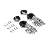 Respicefinem 2Pcs Set Easy Installation Type Cabinet Cupboard Wardrobe Door Furniture Corner Folded Hinge with Screws Included Long Service Life Over 50000 Time