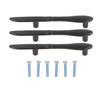 Respicefinem 3 Set Elegant Cutlery Shaped Cabinet Handles Made of Premium Zinc Alloy for Wardrobe Drawer Bookshelf and More with Widened Bottom Plate and Lasting Durability (Knife)