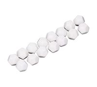 Respicefinem 30PCS 12 Sided White Plastic Dice Cubes Write On Polyhedral Dice Kit for Education and Entertainment DIY Teaching Gaming Dice with 2.2cm Size for Interactive