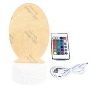 Respicefinem 3D Night Light Colorful Remote Control Touch Bedside Table Lamp with 3D Stereoscopic Effect and Premium Acrylic Material for Bedroom Bedside Use and Meeting Different