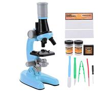Respicefinem 40X 1200X High Definition Monocular Plastic Biological Microscope For Children Discover The Micro World With Ease And Fun Streamlined Design For Multi Angle (Blue)