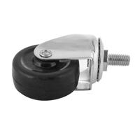 Respicefinem 4pcs 2 Inch Swivel Caster Rubber Threaded Stem Roller Wheel with Low Starting and Rolling and Good Wear for Trolleys Furniture Dining Cars Office Chair