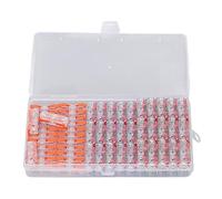 Respicefinem 55Pcs Mini Quick Connect Lever Nut Wire Connector PC Shell With Strong Conductivity Lever Wire Terminals Rated At 32A For Hard Wire From 0 5mm² To 4 0mm² And Soft