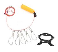 Respicefinem 5m Fishing Lock Buckle Stainless Steel Live Fish Stringer Lock Fishing Tackle Accessories Ideal For Anglers To Keep Caught Fish Alive With Floating Design And