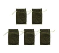 Respicefinem 5PCS Velvet Gift Bags Soft Drawstring Dice Storage Pouches for Jewelry Bracelets Tarot Cards Crystals Red (Green)