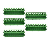 Respicefinem 5Set Bird Feeding Trough Thicken Hanging Feeder Bowl For Birdcage Clean Seed And Water Delivery Ideal For Parrots And Small Birds Green 300x125x80mm (Green 300 * 125 * 80 (mm))