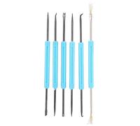 Respicefinem 6 Pieces Double Ended Soldering Aid Toolkit Accuracy Metal Tools for PCB Repair Cleaning and Electronics Assembly
