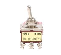 Respicefinem 9 Pin Rocker Switch On On 2 Position Toggle Switch 3PDT 12mm Diameter 15A 250VAC For Automotive And Industrial Applications