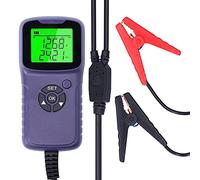 Respicefinem A300 Digital Car Battery Tester Accurate Battery Life Percentage And Cca Readout For 12V Agm Gel Flooded Batteries With Led Display And Duty Clamps (Purple)
