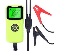 Respicefinem A300 Digital Car Battery Tester Accurate Battery Life Percentage And Cca Readout For 12V Agm Gel Flooded Batteries With Led Display And Duty Clamps (Green)