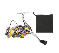 Respicefinem All Metal No Interval Folding Rocker Arm Saltwater Spinning Wheel Fishing Reel Accessory Tool For Rivers Lakes Seas Reservoirs And Pond Suitable For Medium And Large (MT6000 Gun Silver)