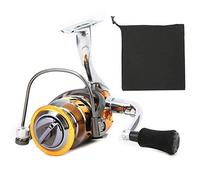 Respicefinem All Metal No Interval Folding Rocker Arm Saltwater Spinning Wheel Fishing Reel Accessory Tool For Rivers Lakes Seas Reservoirs And Pond Suitable For Medium And Large (MT4000 Gun Silver)