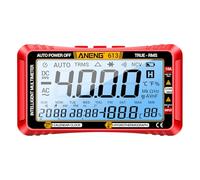Respicefinem ANENG 613 3 In Multimeter With Perpetual Calendar Temperature Hygrometer 4000 Counts Digital Current Voltage Capacitor Tester Professional Test Tools (Red)