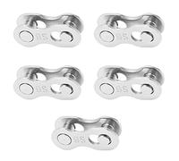 Respicefinem Bicycle Missing Link Rustproof Steel Quick Release Link 5 Pairs Corrosion Resistant Easy Installation Bike Chain Link for 9 Speed Bicycles Durable Rustproof Design (9 Speed)