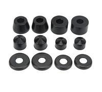 Respicefinem Black High Resilience Skateboard Shock Absorber Made Of Pu Ideal For Longboard Offering Smooth Riding Experience With Better Fit Durable Design And Light Weight To