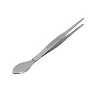 Respicefinem Bonsai Serrated Tweezers Premium Stainless Steel Rustproof Soil Loosening Tool Ideal for Bonsai Gardening Potted Plant Maintenance with Convenient Spatula 22.0×3.0×2.0