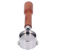 Respicefinem Bottomless Portafilter 51mm 2 Ears Stainless Steel Handle with Filter Basket for ECO310 F Type Brazilian Rosewood Italian Coffee Makers (Style 1)