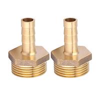Respicefinem Brass Barb Connector 2 Pack G3 4 Male Thread Pipe Fitting Quick Coupling for Gas and Liquid Flow with High Pressure Resistance Suitable for Industrial and Home Use (10mm)