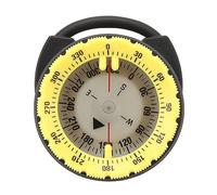Respicefinem Bright Yellow 50m Underwater Diving Compass With Luminous Feature Magnetic Pipe Clamp Design For Scuba Diving And Water Sports (Yellow)