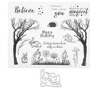 Respicefinem Clear Rectangular Rubber Stamp Lavender 22x18x1 cm Stampin Up Fable Friends Cling Mount Set Perfect for DIY Scrapbooking Photo Albums Diaries and Greeting Cards Craft Projects