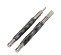 Respicefinem Cold Chisel Set 20×8× 2 Pcs Nail Set Tool High Carbon Steel Double Ended Spring Nail Punch Tool for Metal Wood and Jewelry