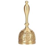 Respicefinem Compact Dinner Hand Bells 13. 0×9. 0×8. Brass Hand Call Bells Sturdy Handle Ringing Bell For Weddings School Classroom Service Holiday Decoration Compact Exquisite