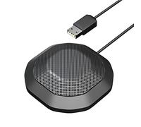 Respicefinem Desktop Microphone 360° Omnidirectional High Sensitivity Clear Sound Ideal for Small Conferences Online Meetings Video Chats Gaming and Live Streaming with 3.5mm Plug (USB Plug)