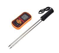 Respicefinem Digital Moisture Detector Portable Grain Moisture Meter LCD Hygrometer Humidity Tester High Accuracy Switchable Temperature Unit Soft Silicone Shell Multifunctional Au