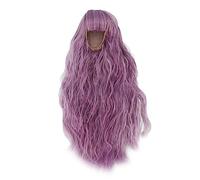 Respicefinem Doll Hair Wig High Temperature Fiber Long Wavy Purple Replacement Wig for 8.3-9.4in 1/3 Scale DIY Dolls with Realistic Look and Easy Styling (Purple)