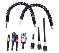 Respicefinem Drill Bit Extension Set Multifunctional Quick Connect Universal Flexible Shaft Bit Holder Set Ideal for Car Home Repair and Mechanical Processing Made of Premium