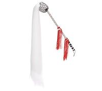 Respicefinem Dust Whisk Horsetail Stick Professional Taoist Buddhist Martial Arts Accessory with Fujiki Handle Ultra Light Nylon Wire Construction for Stage Plays Wudang Kung Fu