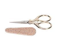 Respicefinem Embroidery Scissors Stainless Steel Small Handmade Sewing Shears for Paper Cutting Arts Crafts Projects (Rose Gold + Scissors)