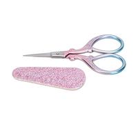 Respicefinem Embroidery Scissors Stainless Steel Small Handmade Sewing Shears for Paper Cutting Arts Crafts Projects (Pink + Scissors)