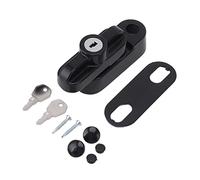 Respicefinem External Aluminum Alloy Window Lock Catch Anti Theft Flat Window Buckle Lock for Single and Double Windows High Durability Easy Installation White Color Ideal for Home (Black)