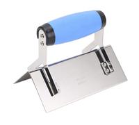 Respicefinem External Corner Trowel 90 Degree Right Angle Stainless Steel Plaster Concrete Finishing Tool with Fine Finishing and Ergonomic Rubber Handle Ideal for Wall and Floor