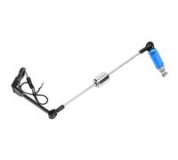 Respicefinem Fishing Bite Alarm Signal Device Hanger Swing Bite Indicators European Alarms Accessory with LightGreen Reliable False Alarm Prevention LED Light Warning Stainless (Blue)