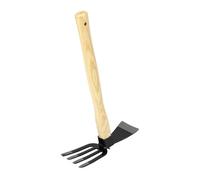 Respicefinem Hand Hoe Rake Tool A Versatile Gardening Companion for Digging Weeding and Harvesting Ideal for Home Gardens Farms and Beaches Carbon Steel Blade with Wooden Handle