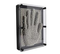 Respicefinem Hand Mold Metal Board Three Dimensional Handprint Needle Hand Print Pin Metal Fidget 3d Physics Game Toy Gifts Decoration Ornament (Metal big issue)