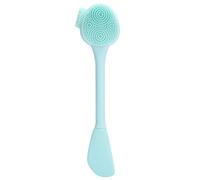 Respicefinem Handheld Silicone Face Cleaning Brush Green Double Head Knife Shape for Gentle Facial Cleansing and Mask Mixing Application (All Green Double-Ended Knife Type)