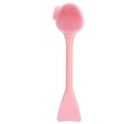 Respicefinem Handheld Silicone Face Cleaning Brush Green Double Head Knife Shape for Gentle Facial Cleansing and Mask Mixing Application (Full Pink Double Head Fish Tail Style)