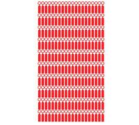 Respicefinem Hanging Plant Tree Tags 100Pcs Reusable PVC Garden Labels with Ring Buckle Design for Seed Trays Flower Pots Orchards 11x2.4cm Orange (Red)