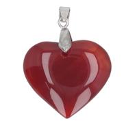 Respicefinem Heart Chakra Stone Red Agate Healing Crystal for Energy Balance Protective Aura Spiritual Decoration Portable Luck Amulet Gift (Red Agate)