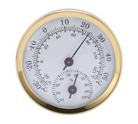 Respicefinem Indoor Thermometer Hygrometer Fahrenheit Celsius Aluminium Alloy Wall Temperature Humidity Meter for Home Refrigerator Laboratory