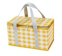 Respicefinem Insulated Cooler Bag Large Capacity Oxford Cloth Portable Lunch Box for Picnic Office Yellow and White (Yellow and White)