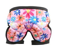 Respicefinem Kids Hip Protection Pad Impact Proof Hip Guard for Skiing Roller Skating Snowboard 0.79 Inch Thick EVA Elastic Cotton Core Adjustable Straps Breathable Mesh Sturdy (Red)