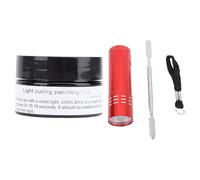 Respicefinem Light Curing Putty 50g Multi Purpose Quick Paste Adhesive Light Curing Repair Filler Kit with Light for 3D Prints Crafts Nails