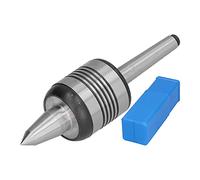 Respicefinem Live Center Steel 0.01mm Accuracy Morse Taper Lathe Tool with 60 Degree Point MT1 High Speed Bearing for CNC and High Precision Turning Applications