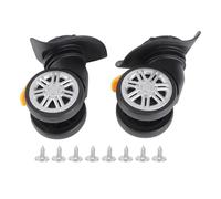 Respicefinem Luggage Replacement Wheel Universal Wheel Suitcase Replacement Caster Premium PP+PET Double Row Mute Wheels with Fixed Parking Button Easy Installation for Outdoor